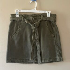 American Eagle•Olive Green Belted Skirt